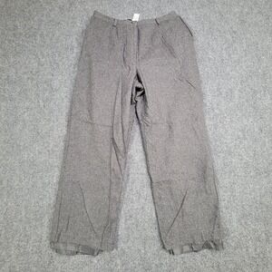 Sag Harbor Trousers Pant Womens 12P Petite Gray Dress Pants Wide Leg Office Wear